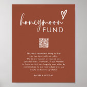 ボヘミアンテラコッタQRコード結婚のハネムーン基金 ポスター (正面)