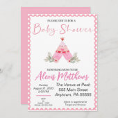 ボヘミアンテントのベビーシャワー招待状 招待状 (正面/裏面)