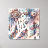 ボヘミアンテーマのドリームキャッチャー キャンバスプリント (正面)