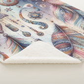 ボヘミアンテーマのドリームキャッチャー シェルパブランケット (3/4)