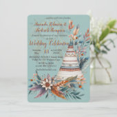 ボヘミアンテーマのドリームキャッチャー 招待状 (スタンド正面)