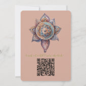 ボヘミアンテーマのドリームキャッチャー 招待状 (裏面)