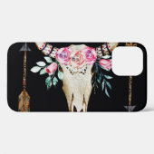 ボヘミアンディアースカルウォーターカラーアート Case-Mate iPhoneケース (裏面 (横))