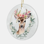 ボヘミアンディアーフローラ王冠 セラミックオーナメント (左)