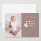 ボヘミアンデイジーの風景写真の誕生日招待状 招待状 (正面/裏面)