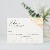 ボヘミアンデザートウェディングRSVP食事の選択 出欠カード (スタンド正面)