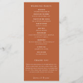 ボヘミアンデザートウォーターカラーウェッシュウェディング プログラム (裏面)