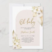 ボヘミアンデザートベビーシャワーガール招待状 招待状 (正面)