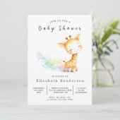 ボヘミアンデジタルジラフベイビーシャワー 招待状 (スタンド正面)