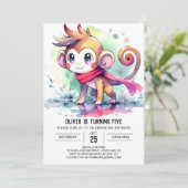 ボヘミアンデジタルモンキー誕生日 招待状 (スタンド正面)