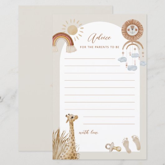 ボヘミアントイズGiraffe Sunアドバイス (正面/裏面)