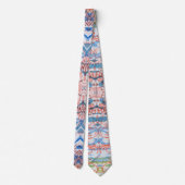 ボヘミアントロピカルろうけつ染めスタイルアートプリント ネクタイ (裏面)