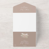 ボヘミアントロピカルフラワーのウェディング オールインワン招待状 (外側)