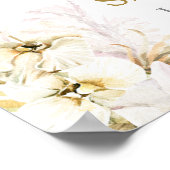 ボヘミアントロピカルブライダルシャワーウェルカムサイン ポスター (角)