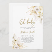 ボヘミアントロピカルベビーシャワーガール招待状 招待状 (正面/裏面)
