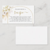 ボヘミアントロピカル ブライダルシャワー レシピカード エンクロージャーカード (正面/裏面)