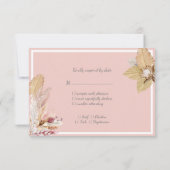 ボヘミアンドライパーム&ポンパスグラス 出欠カード (裏面)