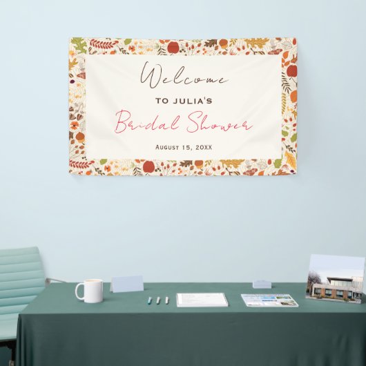 ボヘミアンドライラスティックオータムフォールズブライダルシャワー 横断幕 (トレードショー)