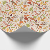ボヘミアンドライラスティック フローラル オートム フォールズ ウェディング ラッピングペーパー (角)