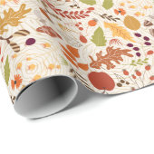 ボヘミアンドライラスティック フローラル オートム フォールズ ウェディング ラッピングペーパー (ロールコーナー)