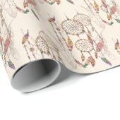 ボヘミアンドリームキャッチャーシームレス手描き ラッピングペーパー (ロールコーナー)