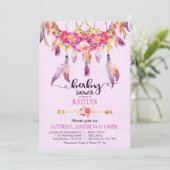 ボヘミアンドリームキャッチャー フラワーベイビーシャワー 招待状 (スタンド正面)