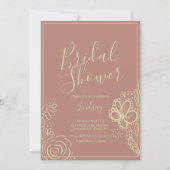 ボヘミアンドードレスブライダルシャワート自然ーン 招待状 (正面)