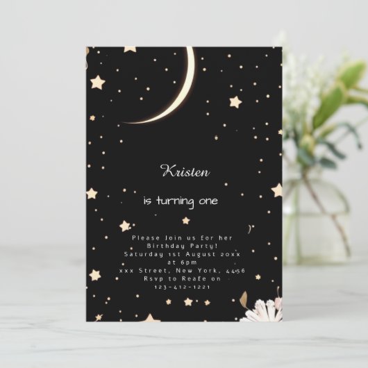 ボヘミアンナイトスカイギャラクティック誕生日 招待状 (スタンド正面)