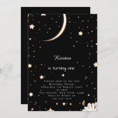 ボヘミアンナイトスカイギャラクティック誕生日 招待状 (正面/裏面)