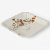 ボヘミアンニュートラルウォーター色フローラ紙プレート ペーパープレート (傾斜あり)