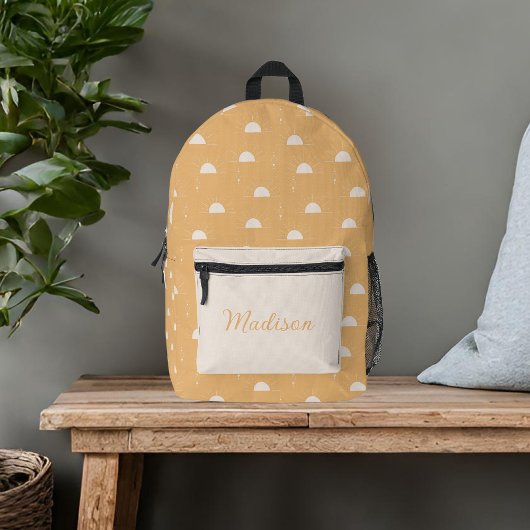 ボヘミアンニュートラルサン名前をカスタムする プリントバックパック