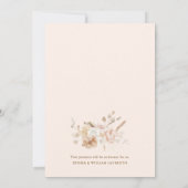 ボヘミアンニュートラルパンパスグラスバプテスマ《キリスト教》洗礼式や命名式 招待状 (裏面)