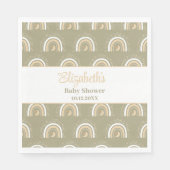 ボヘミアンニュートラルレインボーベビーシャワー スタンダードランチョンナプキン (正面)