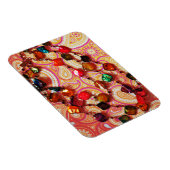 ボヘミアンネックレスジェムストーンペイズリーフォトマグネット マグネット (右側)