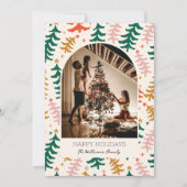 ボヘミアンハイゲモダンボホファミリーホリデーカード サンキューカード (正面)