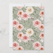 ボヘミアンハウス | ヴィンテージローズのブライズシャワー 招待状 (裏面)