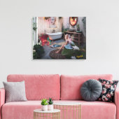 "ボヘミアンバスブリス – フェアリーとエレガンスフェミニン キャンバスプリント (インサイチュ (リビング))