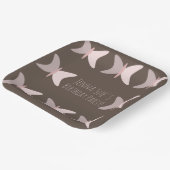 ボヘミアンバタフライパステルピンク誕生日 ペーパープレート (傾斜あり)