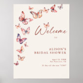 ボヘミアンバタフライブライダルシャワーウェルカムポスター ポスター (正面)
