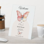 ボヘミアンバタフライブライダルシャワーウェルカム 台座サイン (インサイチュ)