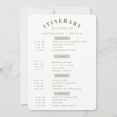 ボヘミアンバチェロレッテ | 4日間の日程 招待状 (裏面)