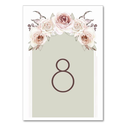 ボヘミアンバラアーチウェディングレセプション テーブルナンバー (裏面)
