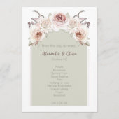 ボヘミアンバラ結婚アーチズ プログラム (正面)