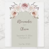 ボヘミアンバラ結婚アーチズ ワインラベル (シングルラベル)