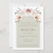 ボヘミアンバラ結婚アーチズ 招待状 (正面)