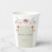 ボヘミアンバラ結婚アーチズ 紙コップ (正面)