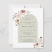 ボヘミアンバラ結婚アーチリハーサルディナー 招待状 (正面)