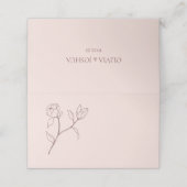 ボヘミアンバラ結婚フローラのテーブル座席表 プレイスカード (外部開封)