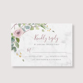 ボヘミアンバラ金ゴールドジオメトリ水色フローラ 出欠カード