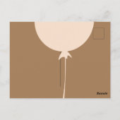 ボヘミアンバルーン1歳誕生日パーティー招待状 ポストカード (裏面)